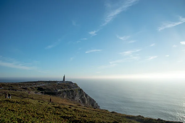 Cabo da Roca (Cape Roca), Portekiz, anakara Avrupa'nın en batıdaki nokta görünümünü.