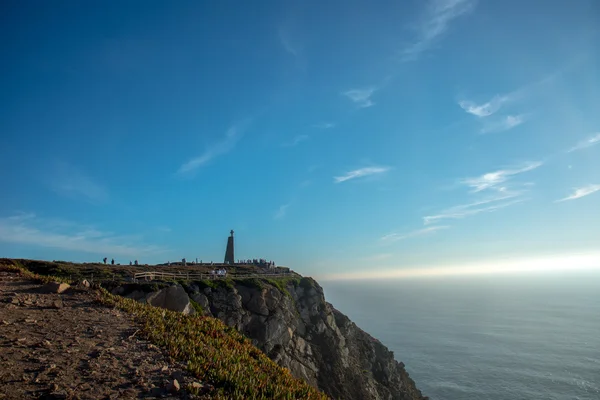 Cabo da Roca (Cape Roca), Portekiz, anakara Avrupa'nın en batıdaki nokta görünümünü. — Stok fotoğraf