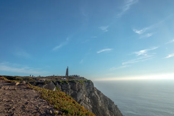 Cabo da Roca (Cape Roca), Portekiz, anakara Avrupa'nın en batıdaki nokta görünümünü. — Stok fotoğraf