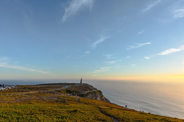 Cabo da Roca (Cape Roca), Portekiz, anakara Avrupa'nın en batıdaki nokta görünümünü.