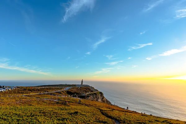 Cabo da Roca (Cape Roca), Portekiz, anakara Avrupa'nın en batıdaki nokta görünümünü. — Stok fotoğraf