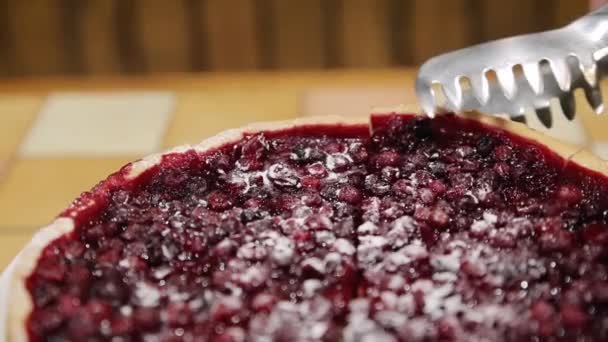 Czerwona porzeczka Tart zapętlić — Wideo stockowe