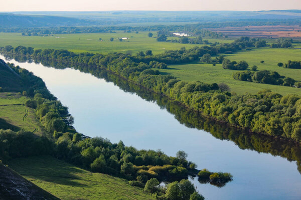 River Don Russia a top view of  winding