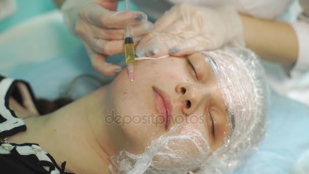 Medische cosmetologie van Plasma injectie — Stockvideo