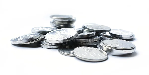 Beyaz arka plan sikkelerinde Rupiah