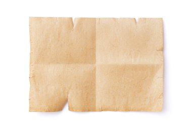 Yatay odaklı, iki katlı eski antika kağıt. Kopya alanı olan eski harf şablonu.