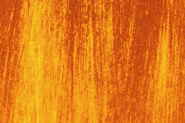 Metallo Arrugginito Sulla Scia Delle Pennellate Astratto Macchiato Rosso Giallo — Foto Stock