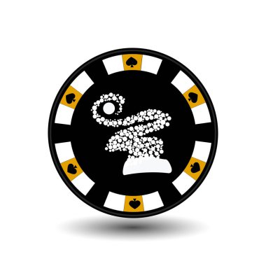 çip poker casino yılbaşı yeni yıl. Simge vektör çizim Eps 10 beyaz arka plan ayrı kolay. siteleri, tasarım, Dekorasyon, yazdırma için kullanın. Hood kar taneleri ortasında 