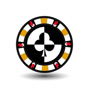 çip poker casino yılbaşı yeni yıl. Simge vektör çizim Eps 10 beyaz arka plan ayrı kolay. siteleri, tasarım, Dekorasyon, yazdırma için kullanın. Kulübün ortasında taraf 