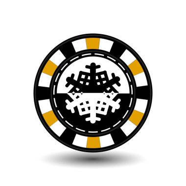 çip poker casino yılbaşı yeni yıl. Simge vektör çizim Eps 10 beyaz arka plan ayrı kolay. siteleri, tasarım, Dekorasyon, yazdırma için kullanın. Siyah-ve-snowf ortasında