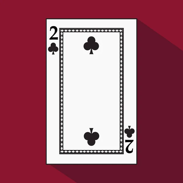 Playing card. the icon picture is easy. peak spide TWO 2 with white a basis substrate. vector illustration on red background. application appointment for: website, press, t-shirt, fabric, interior, re — Stock Vector