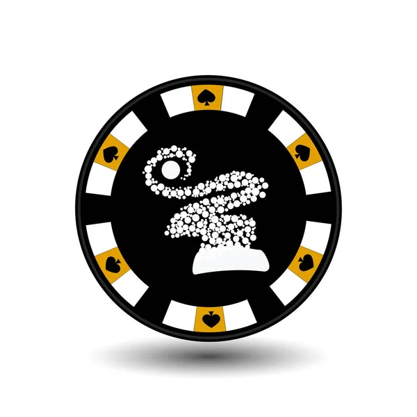 Casino de poker fictício Natal ano novo. Icon vetor ilustração EPS 10 em branco fácil de separar o fundo. uso para sites, design, decoração, impressão, etc. No meio do capô flocos de neve —  Vetores de Stock