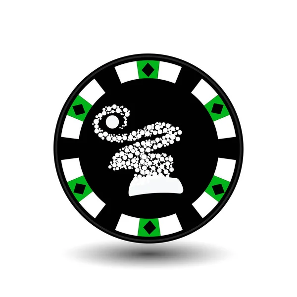 Casino de poker fictício Natal ano novo. Icon vetor ilustração EPS 10 em branco fácil de separar o fundo. uso para sites, design, decoração, impressão, etc. No meio do capô fez neve —  Vetores de Stock