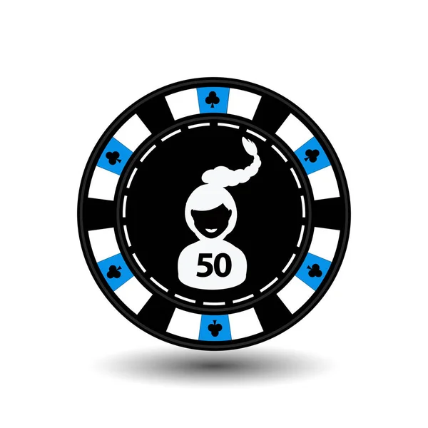 Casino de poker fictício Natal ano novo. Icon vetor ilustração EPS 10 em branco fácil de separar o fundo. uso para sites, design, decoração, impressão, etc. No meio da Santa Cla da menina —  Vetores de Stock