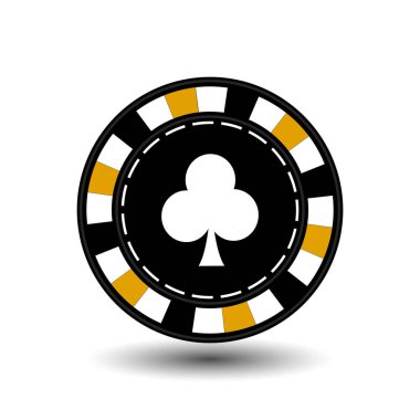poker sarı Bastar orta ve beyaz noktalı çizgi patatese. beyaz izole arka plan üzerindeki bir simge. illüstrasyon vektör eps 10. Web siteleri için kullanmak için tasarım, basın, yazdırır...