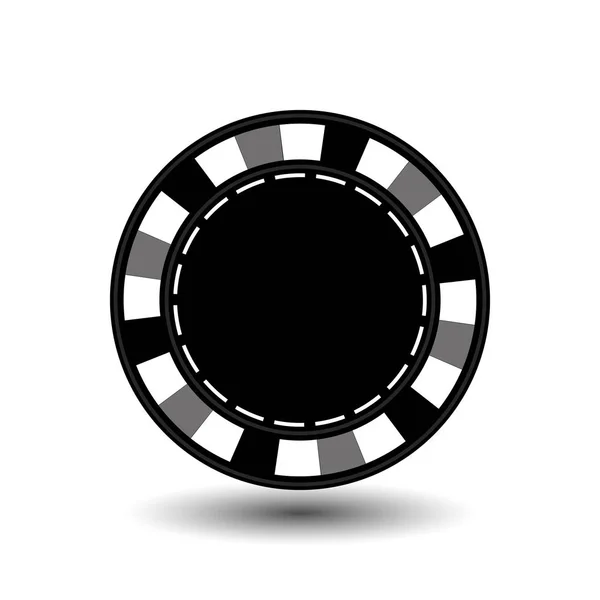Poker gri boş ve beyaz noktalı bir çizgi çizgi fişleri. beyaz izole arka plan üzerindeki bir simge. illüstrasyon vektör eps 10. Web siteleri için kullanmak için tasarım, basın, yazdırır... — Stok Vektör