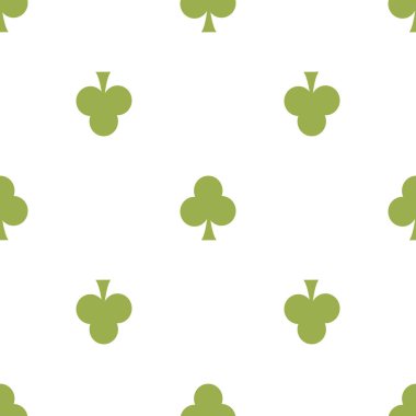 seamless modeli. EPS 10 vektör çizim. yazdırma, Web siteleri, tasarım, ukrasheniayya, iç, kumaşlar, vb yeşil kart kulüpleri renk beyaz bir arka plan üzerinde için kullanılan