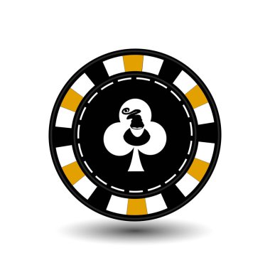 Fiş Noel casino. Sarı. Kulüp takım orta üzerinde Noel Baba. İllüstrasyon vektör. Site, baskı, kağıt, kumaş, Dekorasyon, tasarım, vb için kullanın. EPS 10