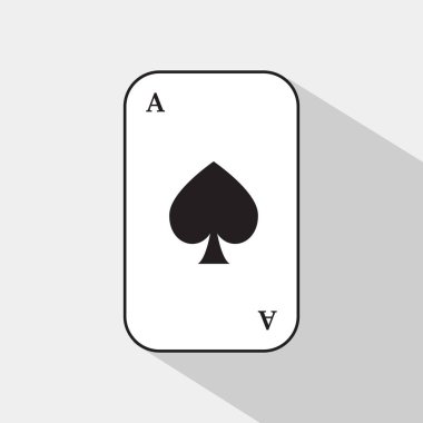 Poker kart. Maça As. Beyaz arka plan kolayca ayrılabilir olmak.