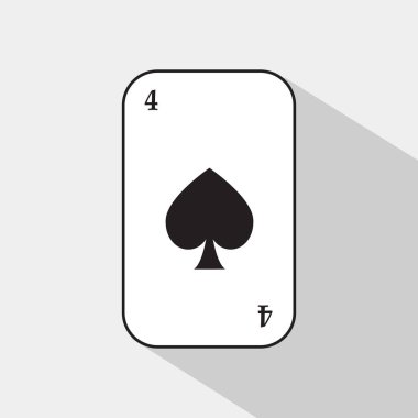 Poker kart. dört kürek. Beyaz arka plan kolayca ayrılabilir olmak.