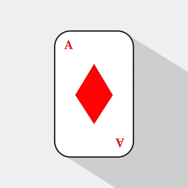 Cartão ACE DIAMOND em um fundo branco para separar facilmente . — Vetor de Stock