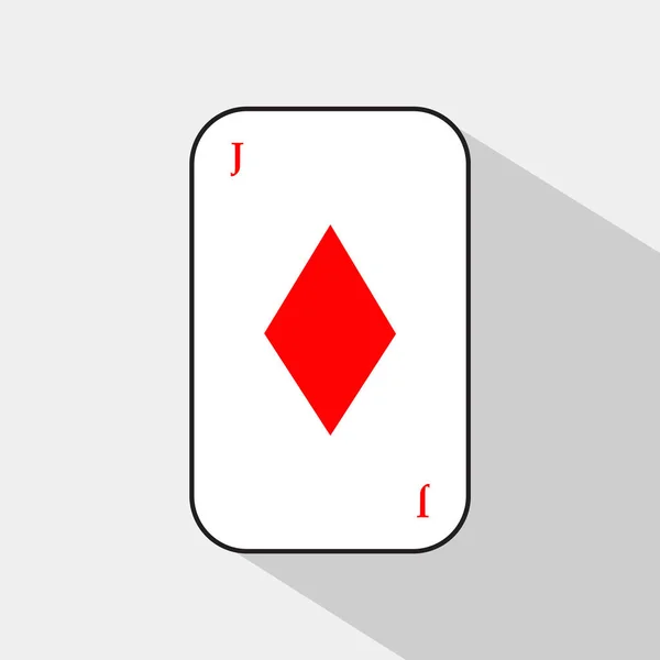 Poker karty. Žolík Diamond. bílé pozadí, aby se snadno oddělitelné. — Stockový vektor