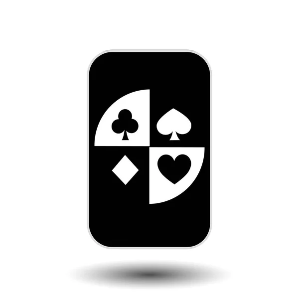 Póker kártya. Fedjük le a fekete-fehér. háttér. — Stock Vector