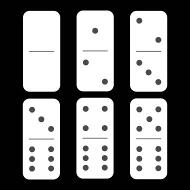 Domino beyaz. ve altı adet