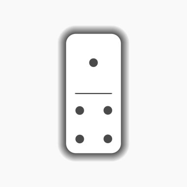 Domino beyaz. bir ve dört izole arka planı için