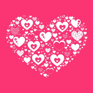 Beyaz kalp Sevgililer s gün