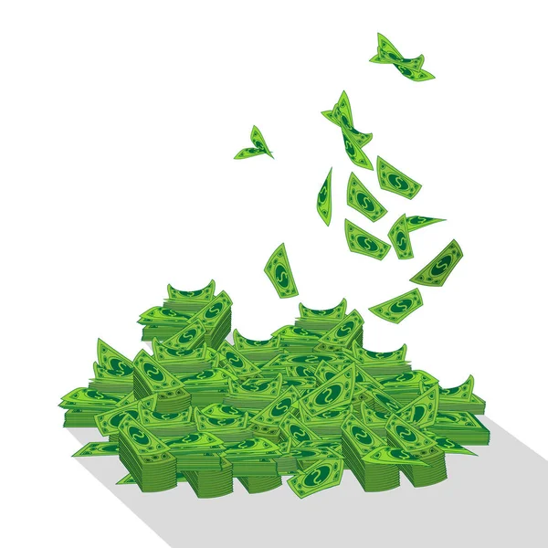 Dolar. un tas d'argent de montagne — Image vectorielle
