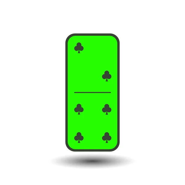 Domino-клуб. на два і чотири ізольованих фон — стоковий вектор