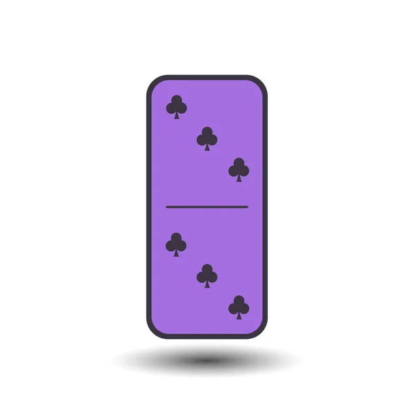 Le Domino Club. trois et sur fond isolé — Image vectorielle