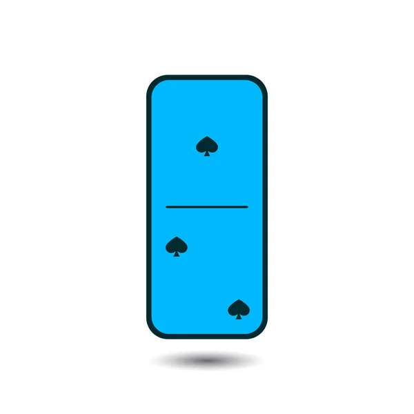 Pelle Domino. un et deux sur fond isolé — Image vectorielle
