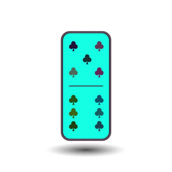 Domino-Vektor-Skizzensymbol isoliert auf dem Hintergrund. Handgezeichnet. für Infografik, Website oder App. — Stockvektor