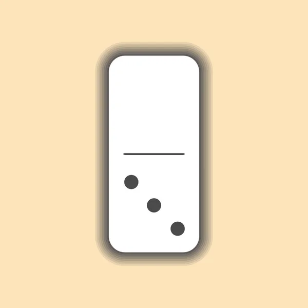 Domino beyaz. sıfır ve üç izole arka plan üzerinde — Stok Vektör