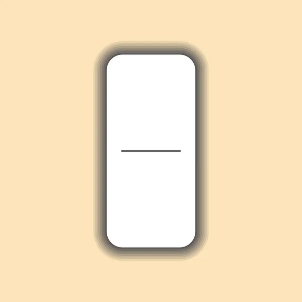 Domino wit. nul en op geïsoleerde achtergrond — Stockvector