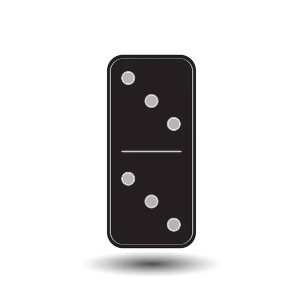 Domino pictogram illustratie van drie. — Stockvector