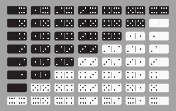 Ícone de dominó ilustração de vinte e oito peças — Vetor de Stock
