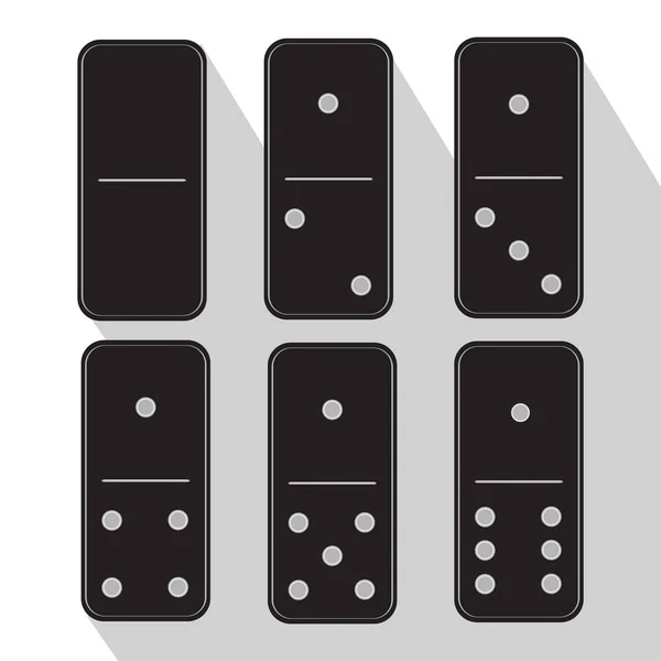 Ícone de dominó ilustração de seis peças — Vetor de Stock