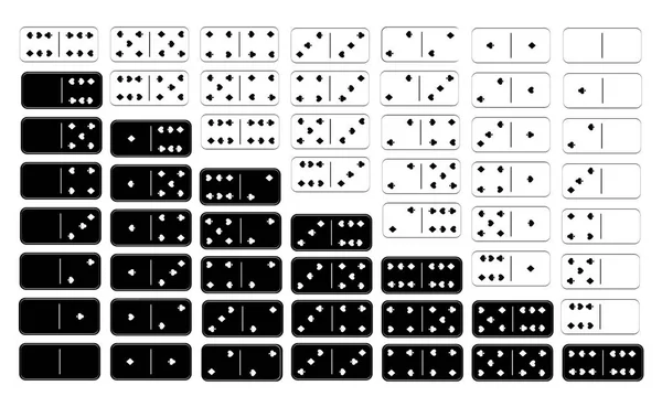 Dominosymbol illustriert den Kontrast — Stockvektor