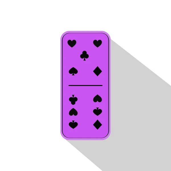 Domino pictogram illustratie geassorteerde vijf of zes. — Stockvector