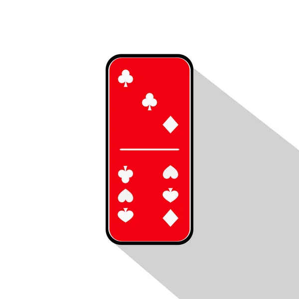 Domino icon illustration Assorted three to six — Stock Vector