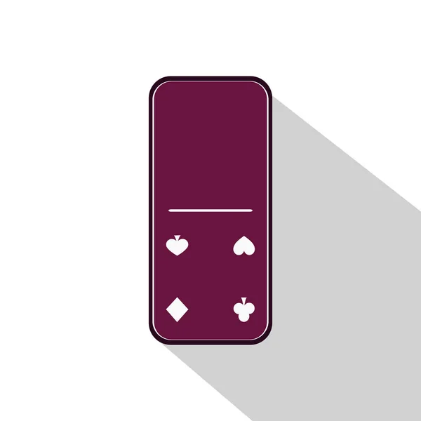 Domino ikon illustration Assorted noll till fyra — Stock vektor