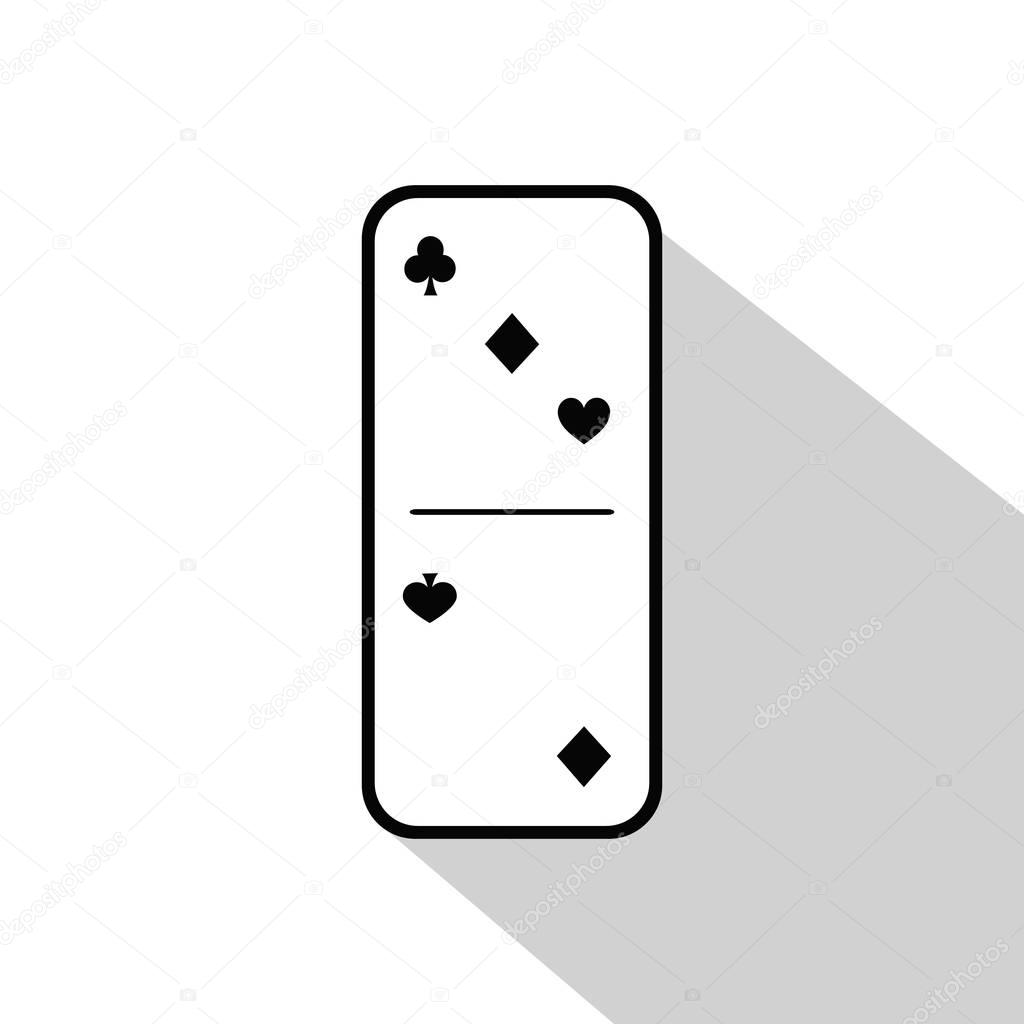 Domino icon illustration Assorted three or two on an isolated background. FOR USE design, decoration, printing, smart phone, website, etc.
