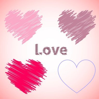 Ellerinizi kalp simgesi. illüstrasyon