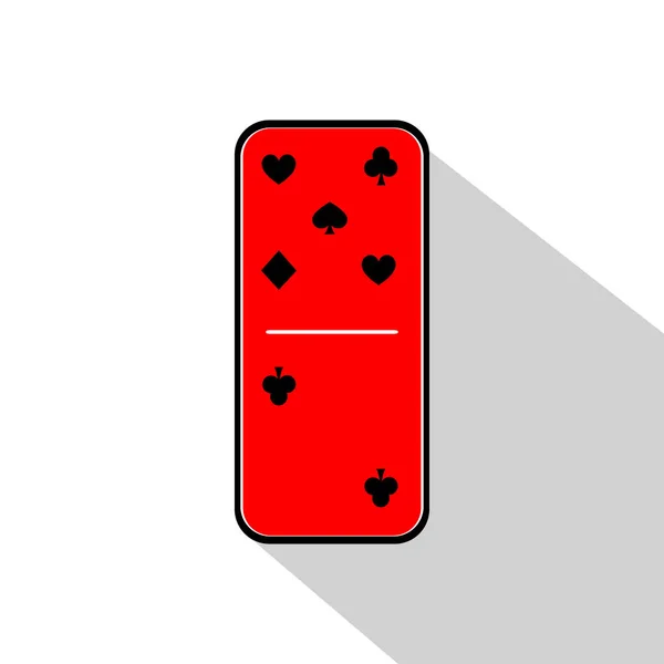 Domino pictogram illustratie geassorteerde vijf-twee op een geïsoleerde achtergrond — Stockvector