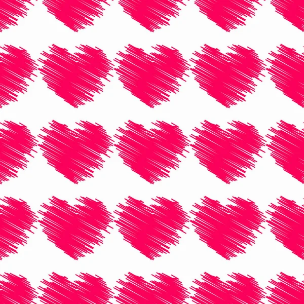 心。シームレス パターン。バレンタインの s 日。図. — ストックベクタ