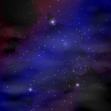 dark space with constellations clipart