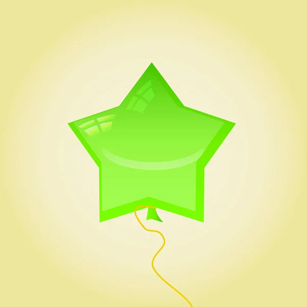 Balão de ar. sob a forma de uma estrela — Vetor de Stock